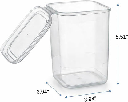 10 Pack 39 Oz Small Food Storage Containers with Attached Lids