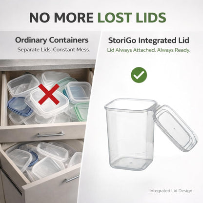 10 Pack 39 Oz Small Food Storage Containers with Attached Lids